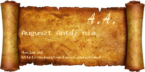 Auguszt Antónia névjegykártya