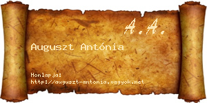 Auguszt Antónia névjegykártya